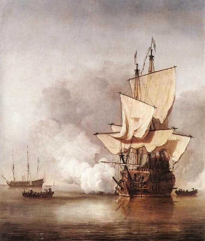 VELDE, Willem van de, the Younger The Cannon Shot we France oil painting art